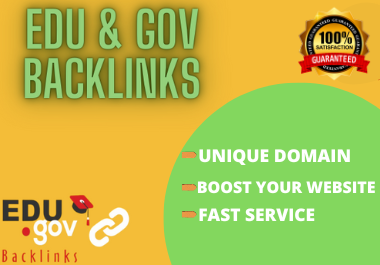 I will do 30 dofollow EDU & GOV backlinks on high...