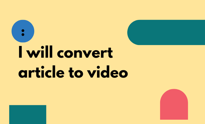 For your project, I will convert an article into a v...