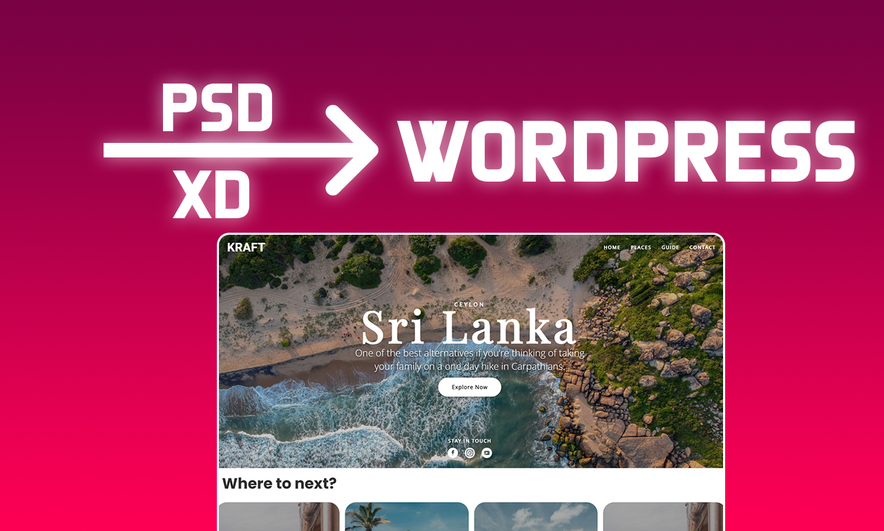 I will convert your xd, figma or PSD to wordpress wi...