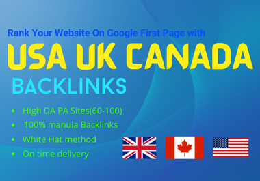 I will Create 40 USA UK Canada Backlinks for your web...