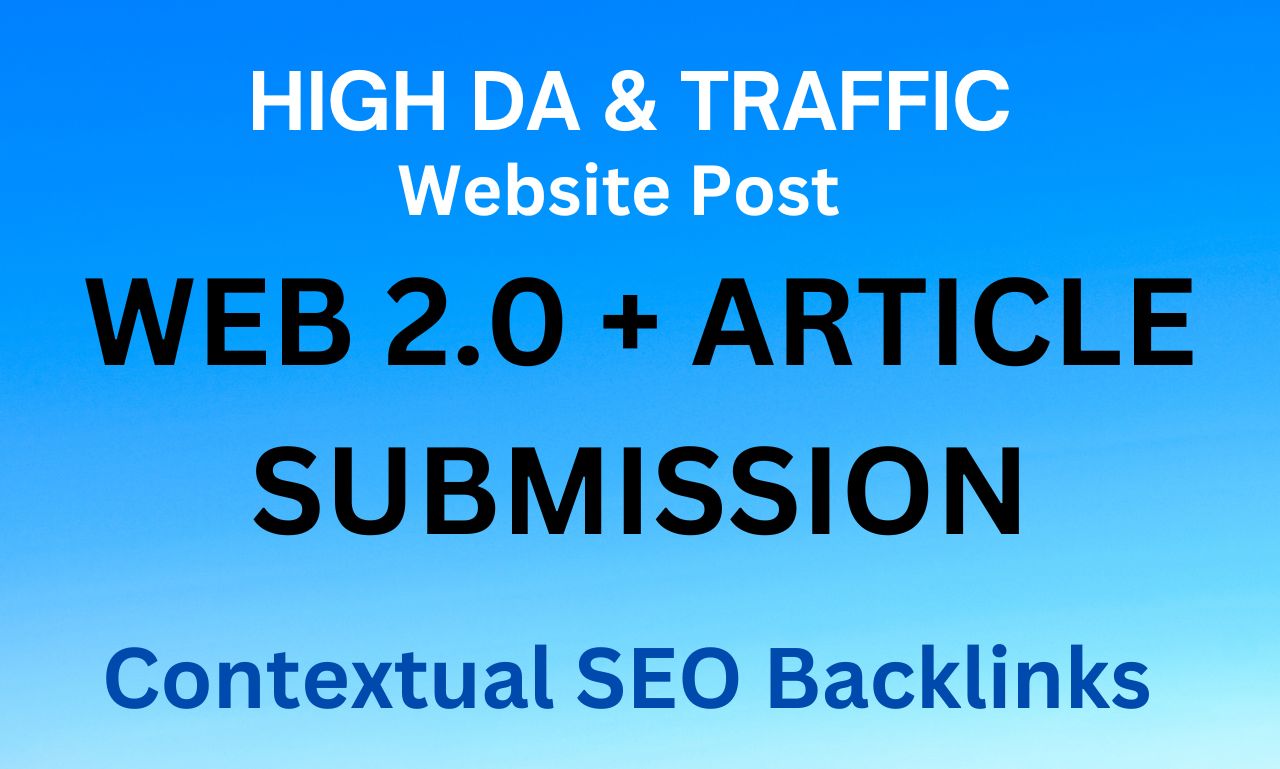 I Will Build 90 Web 2.0 + Article Submission with Man...
