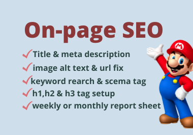 I will do complete on-page SEO with rank math or Yoas...