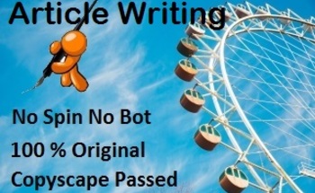 I will sent you a 1000 words Article writing SEO Opti...