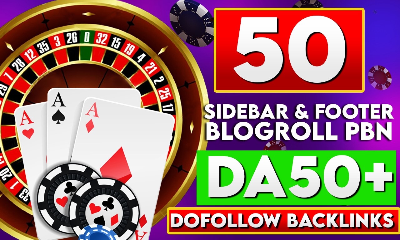 50 Homepage Sidebar-Footer-Blogroll PBN DA 50+ Dofoll...
