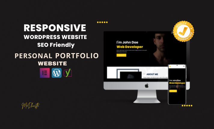 I will create personal portfolio website business res...