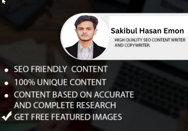 500 word written SEO friendly content articles and bl...