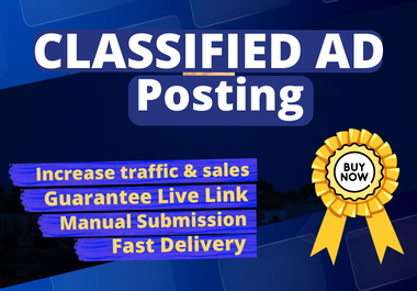 I will provide 50 classified ads on the top classifie...