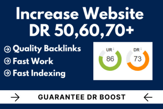 I will increase manually Ahref Domain Rating Dr 50 wi...