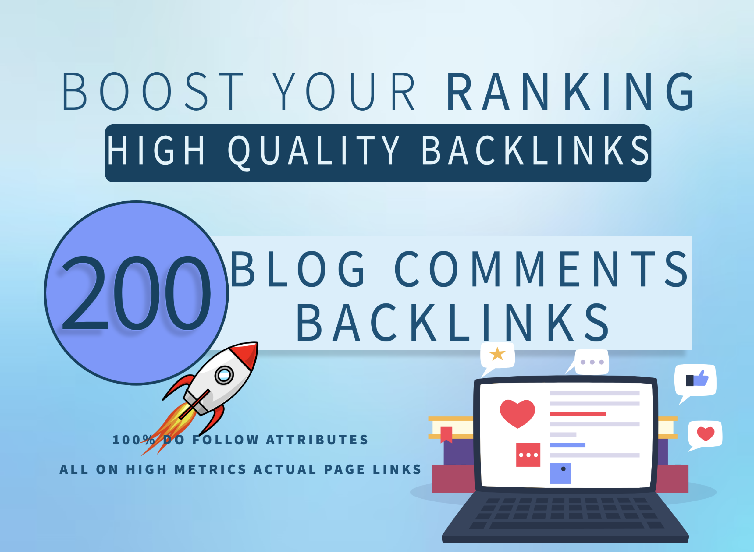 Manually do 200 High PA/DA Blog Comment Backlinks