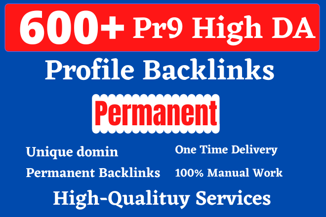 I will Do 600+ High Authority Profile Backlinks For S...