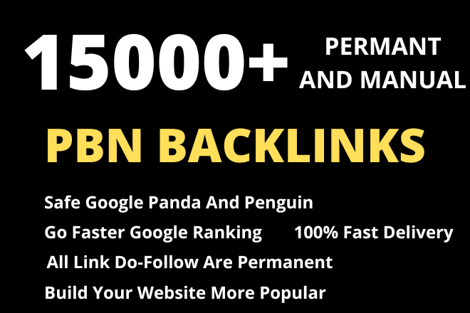 15000+ PBN Backlinks homepage web 2.0 in your website...