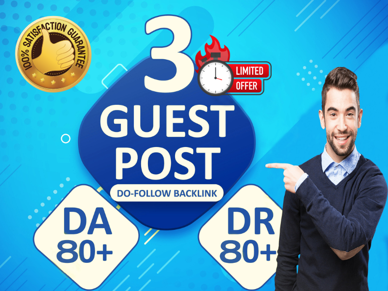Write and publish 3 x 500 words guest post on high DA...