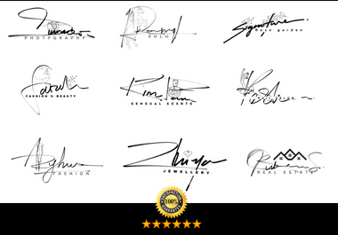 I will design custom luxury handwritten logo, signat...