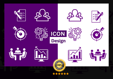 I will design flat crisp custom vector line svg icon ...