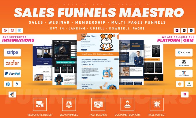 I will create a professional clickfunnels landing pag...