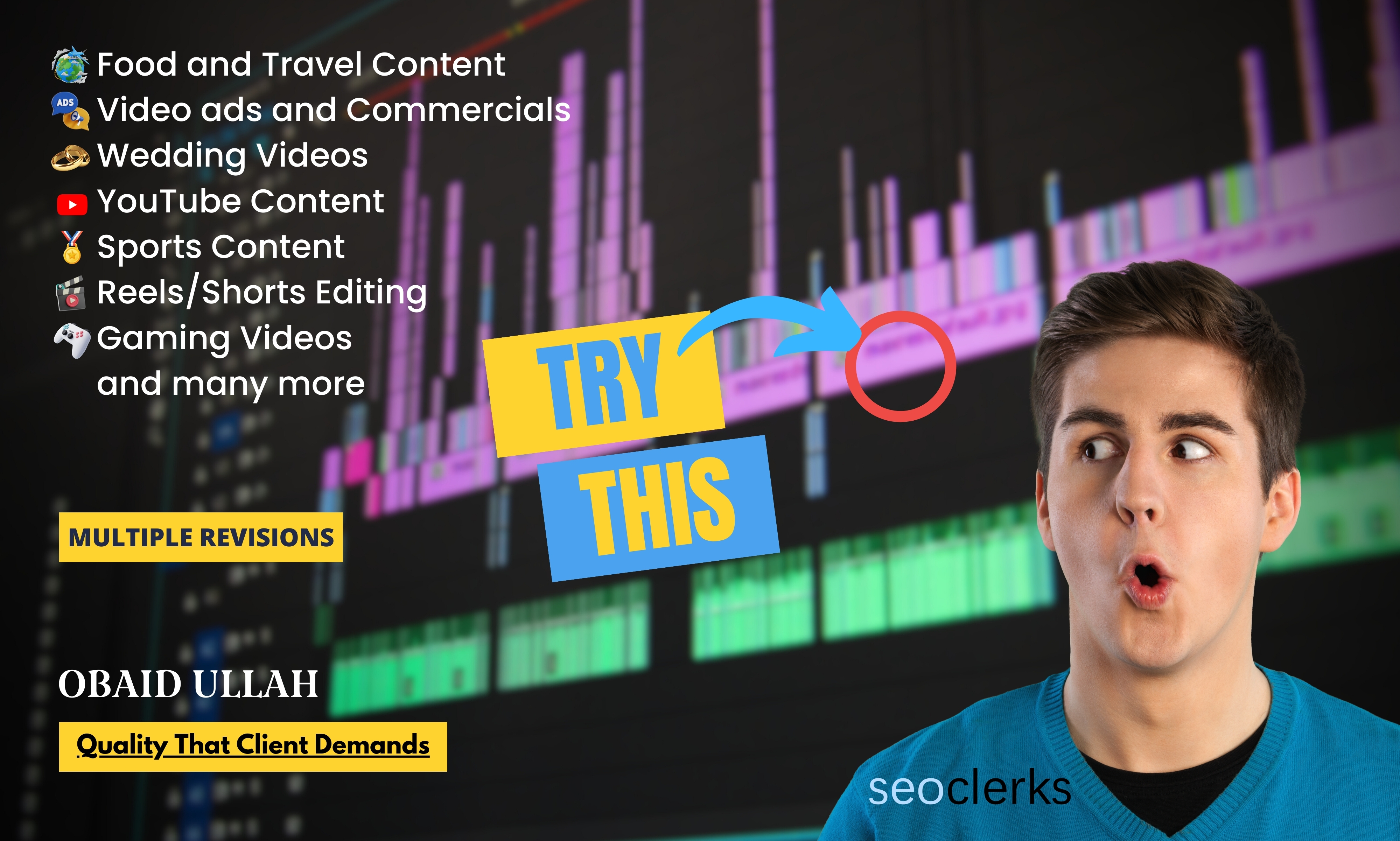 I will do professional video editing and post product...
