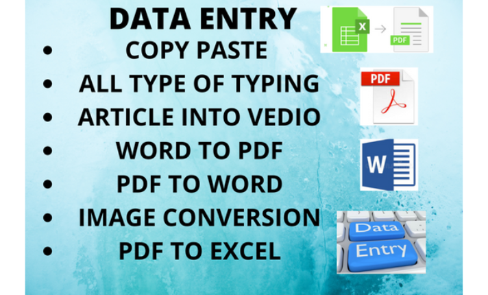 I will do accurate data entry and copy paste job.