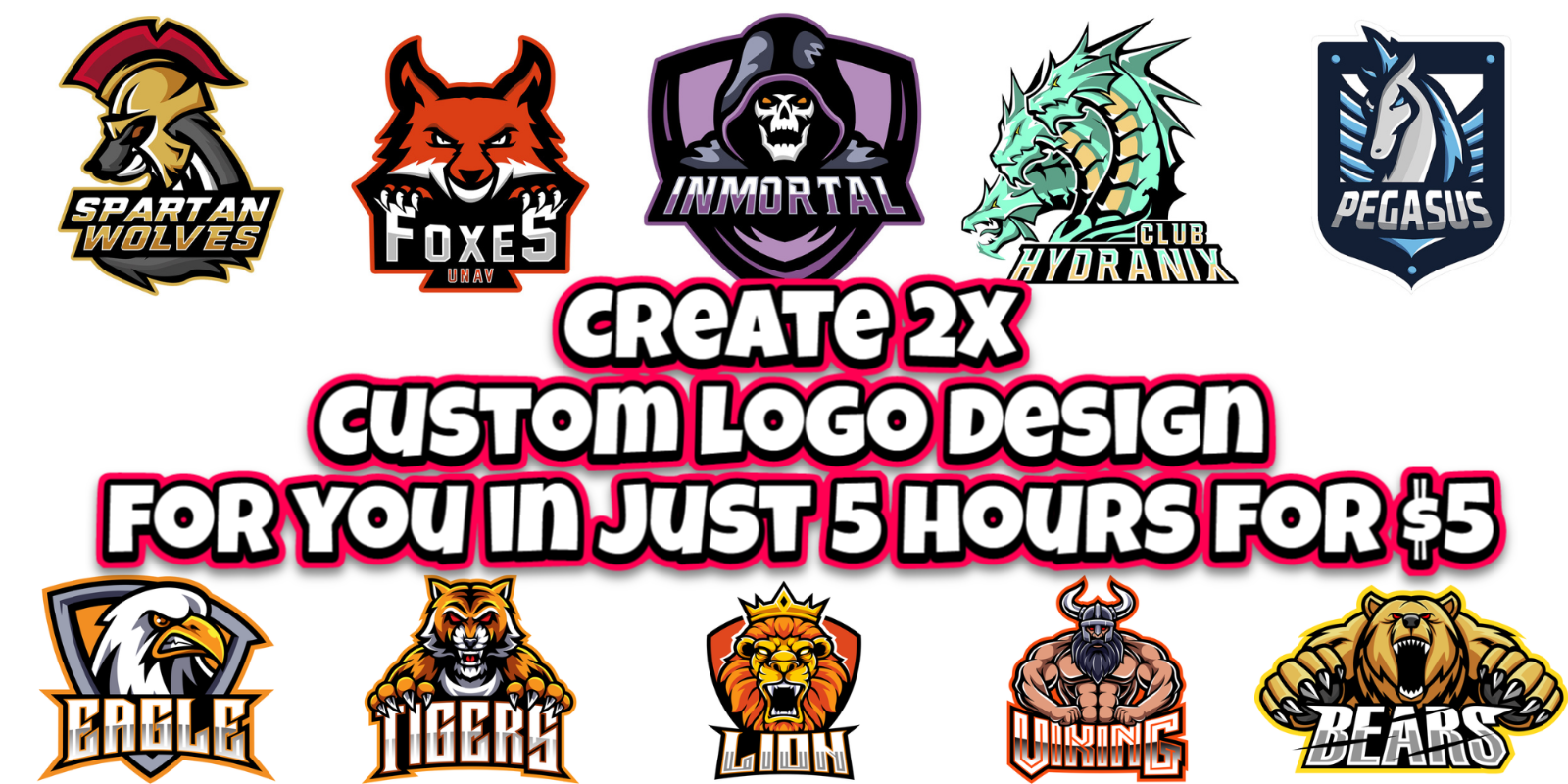 I Will Create 2 Custom logo design for you in just 5 ...