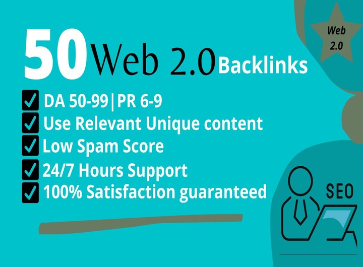 I will do 50 high quality white hat contextual web 2....