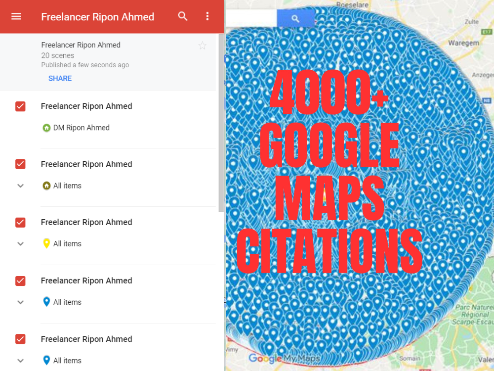 I will do 1000+ google maps citations for gmb ranking...