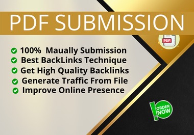 I will do a PDF submission to 100 document sharing si...