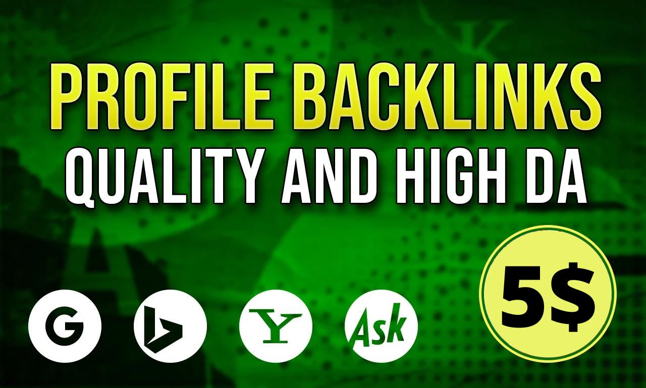 I will do 100 high DA profile backlinks manually for ...