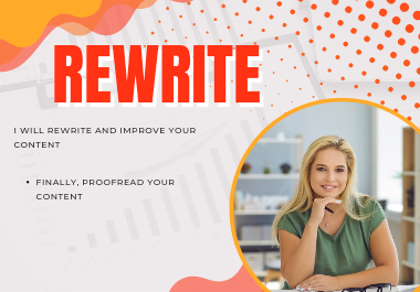 I will Rewrite and improve the article or content to ...