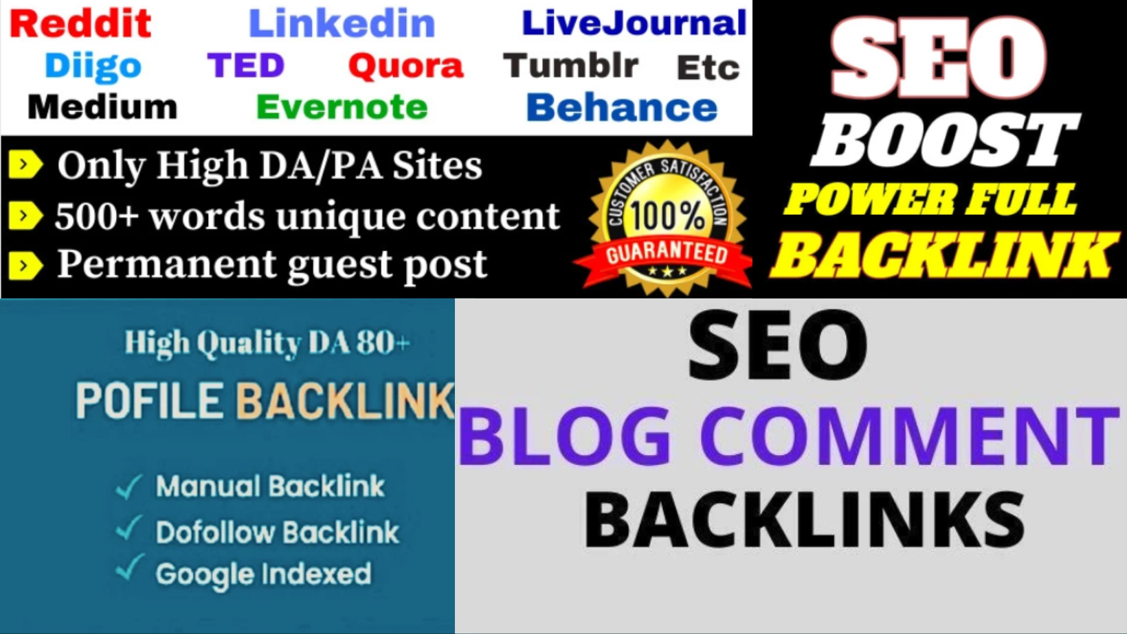 Manual 50 DA 80+ Whitehat backlinks to boost your web...