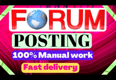 I will do forum 50 posting backlinks on high quality ...