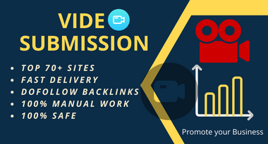 I will provide manually 70 video submission backlinks...
