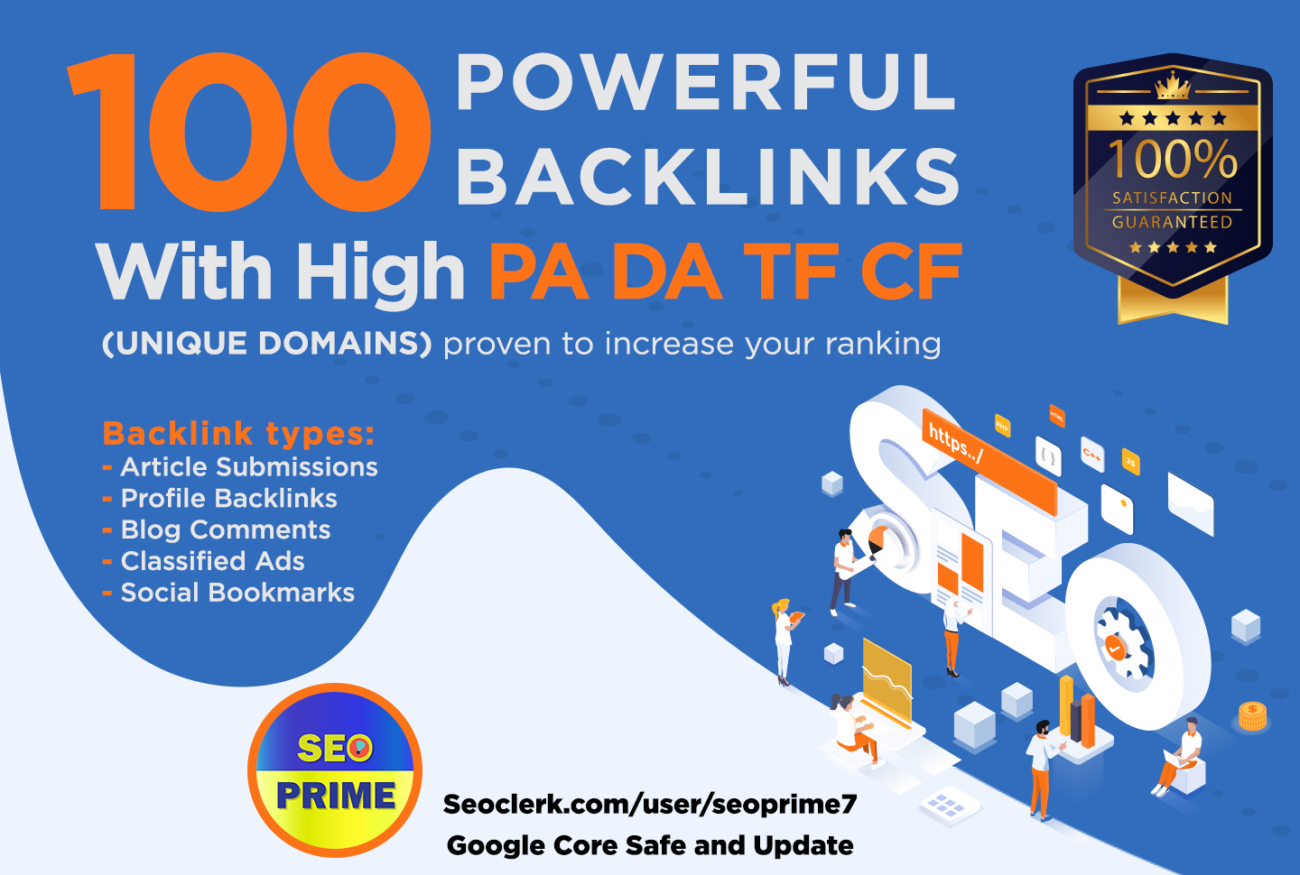 Increase Ranking with 100 Unique Domain High Authorit...