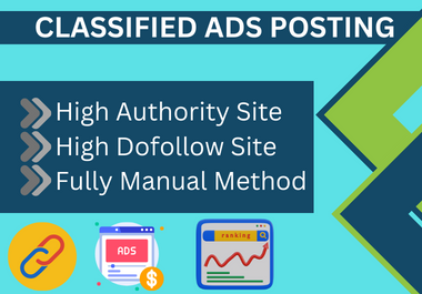 I will provide 60 ads posting through high domain aut...
