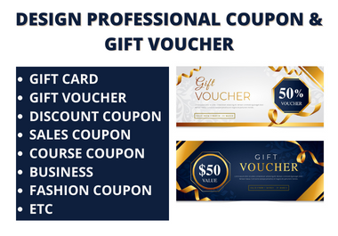 Design coupons, gift cards, gift vouchers, discoun...