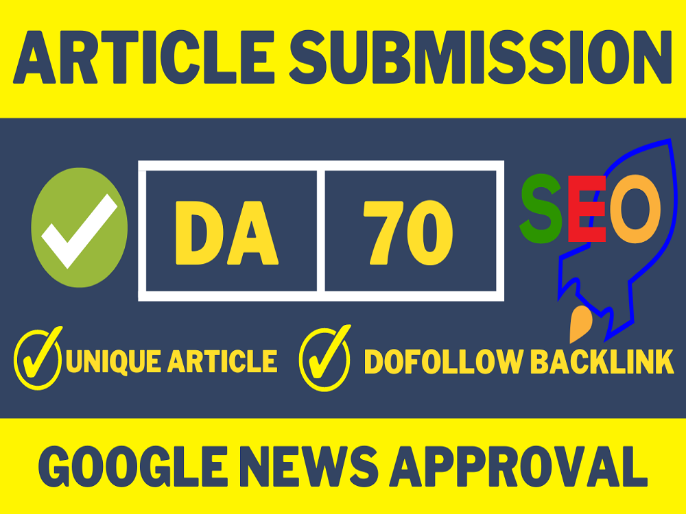 I will do 60 article submission on high authority blo...
