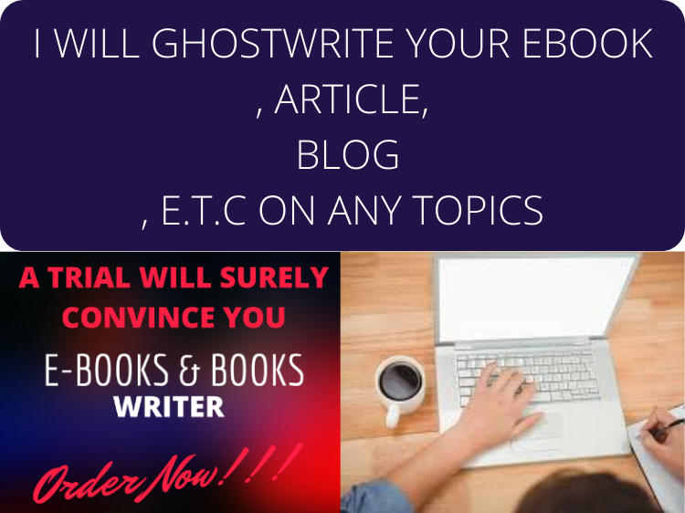 I will ghostwrite your ebook, article, blog etc on ...