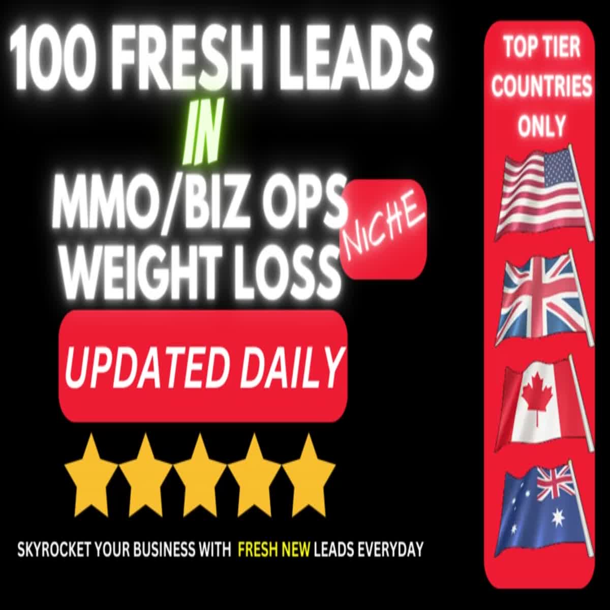 100 MMO/BIZ OPS & Weight Loss Fresh Handpicked Le...