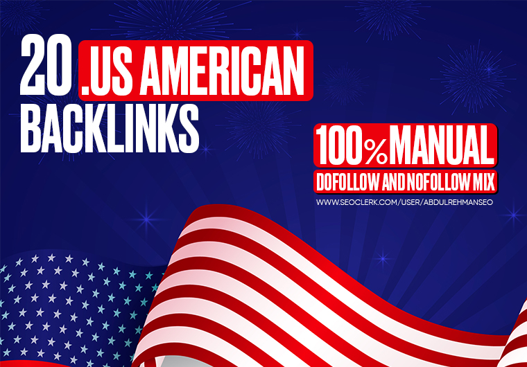 20 Real. US American SEO Backlinks