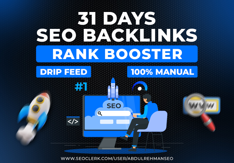 Rank Fast - 31 Days of SEO Backlinks Drip-Feed Power