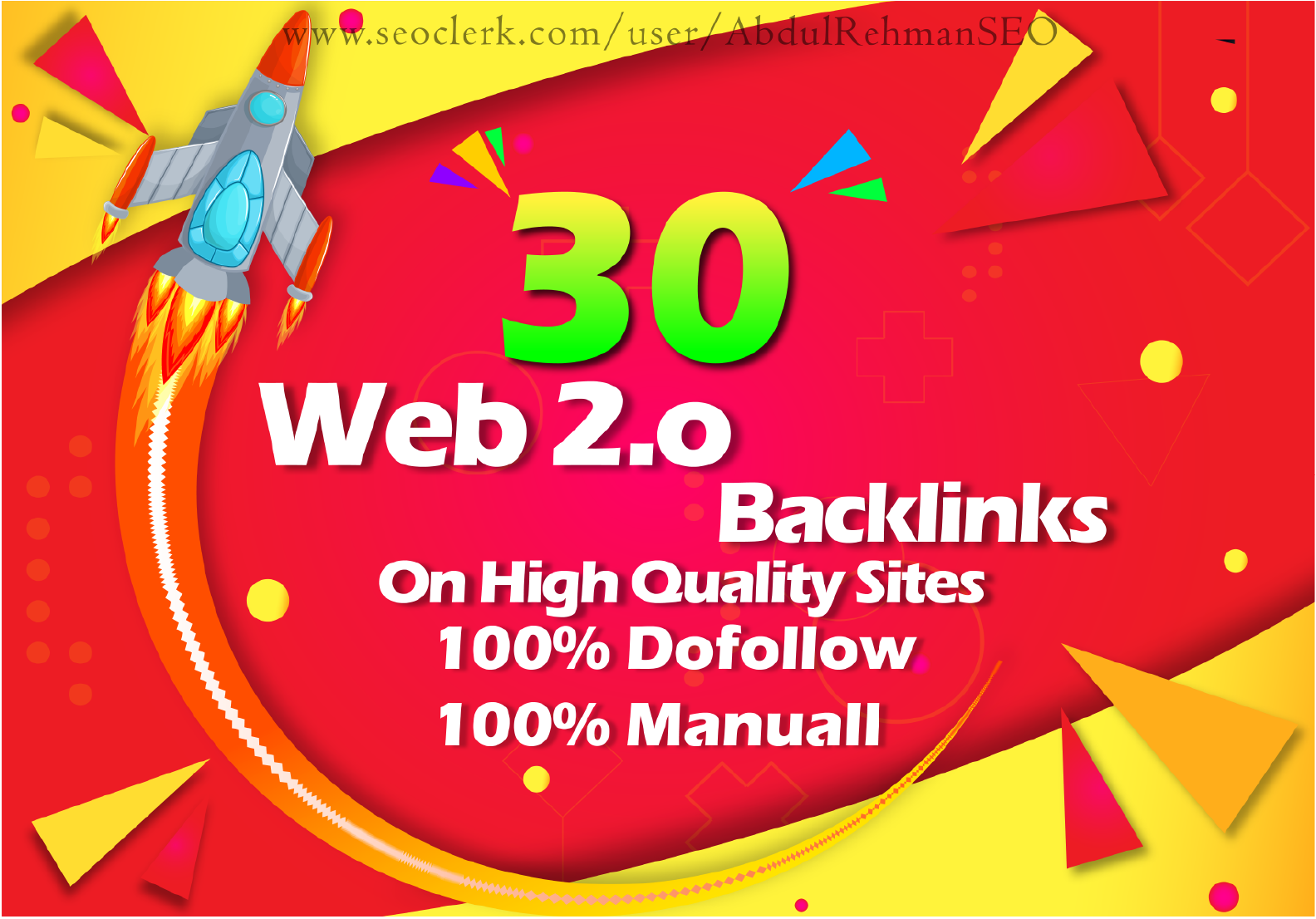 I will manually create 30 web 2 0 Backlinks on high d...