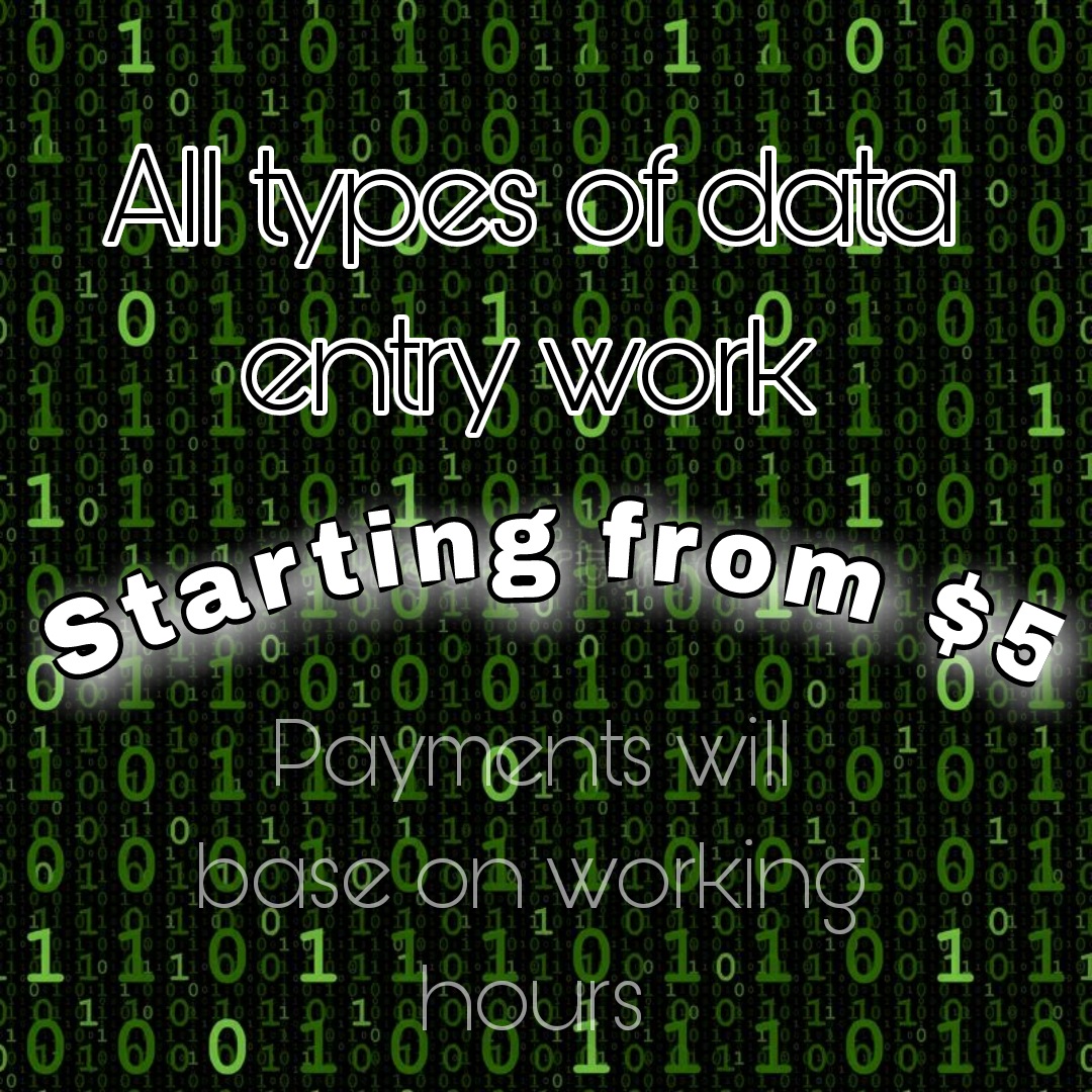 I will do super fast data entry work for reasonable p...