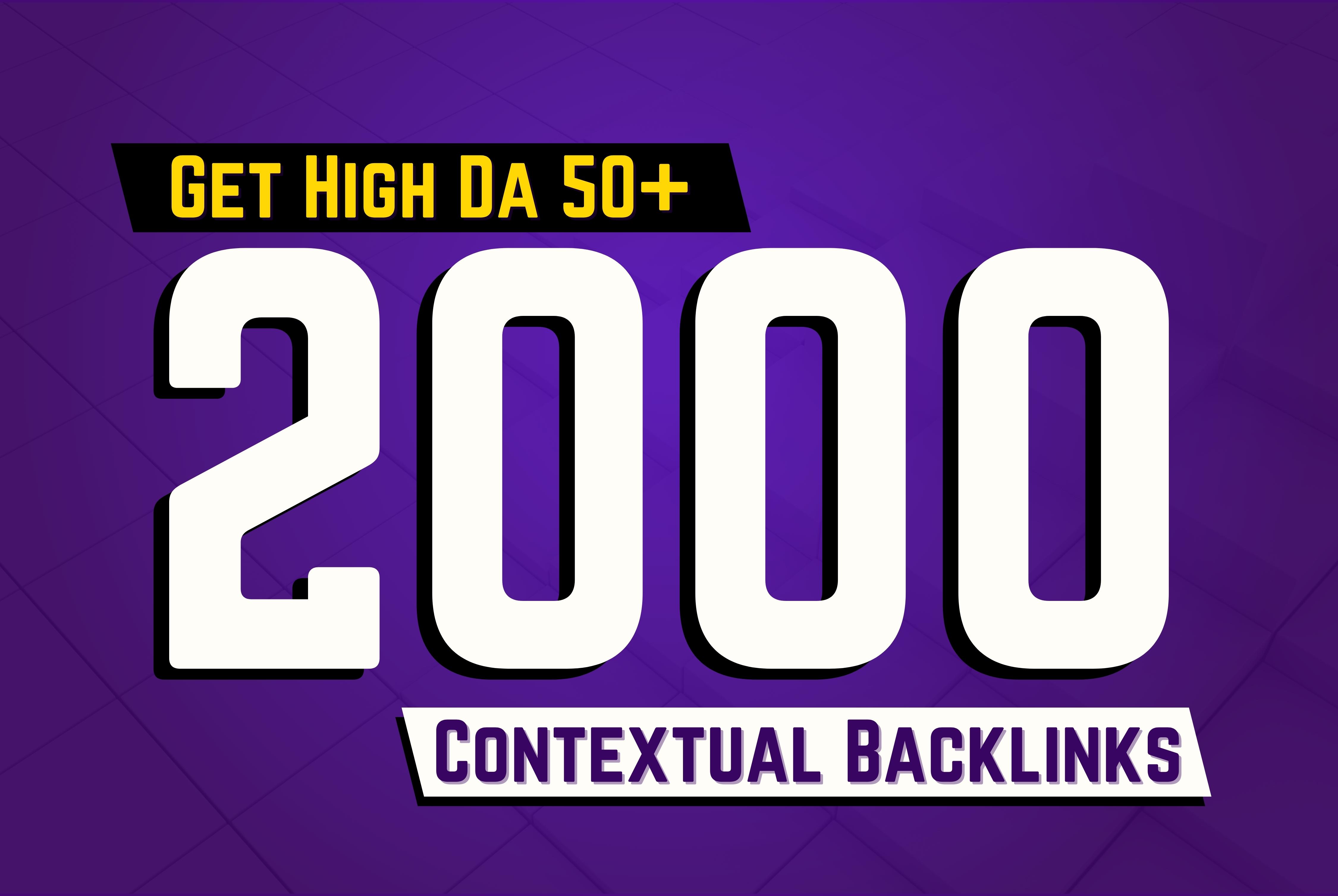 Get 2000 high quality white hat contextual SEO dofoll...
