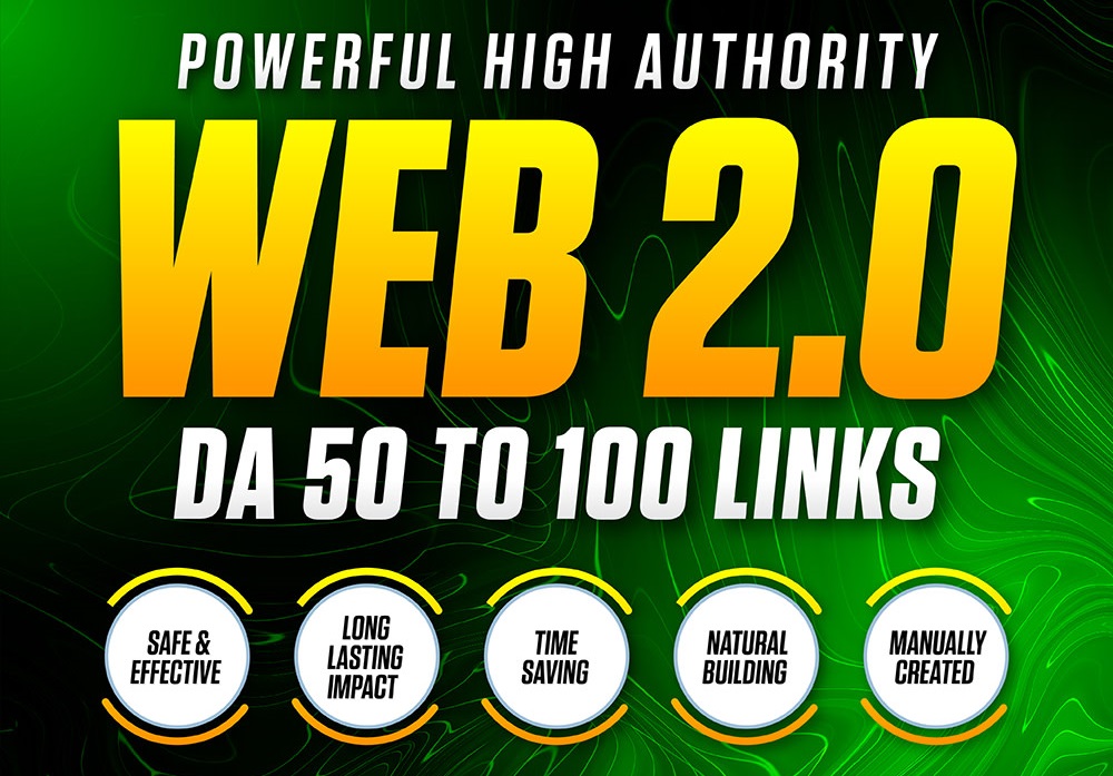 Premium 20 Web2.0 Backlinks Different IP'S Multi Page...