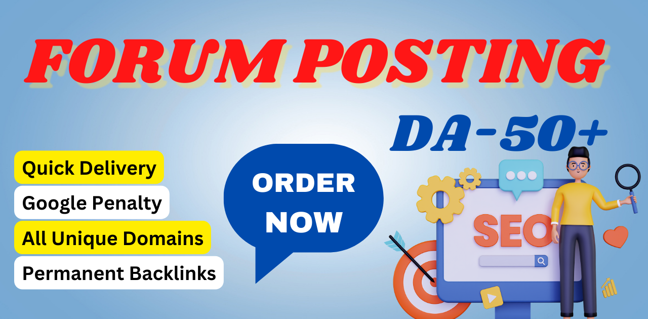 I will post 60 high quality forum posting on your for...