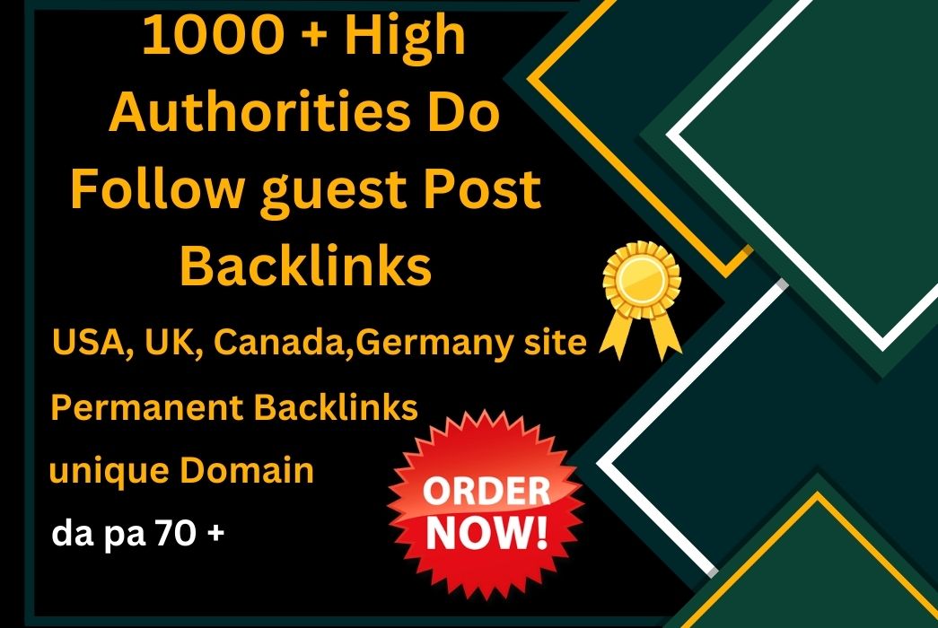 I will do high quality do follow SEO guest post backl...