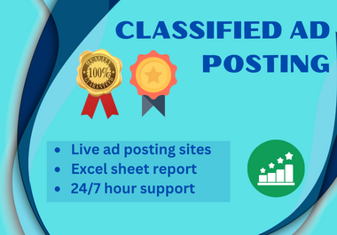 I will provide 60 ads posting fully manual method