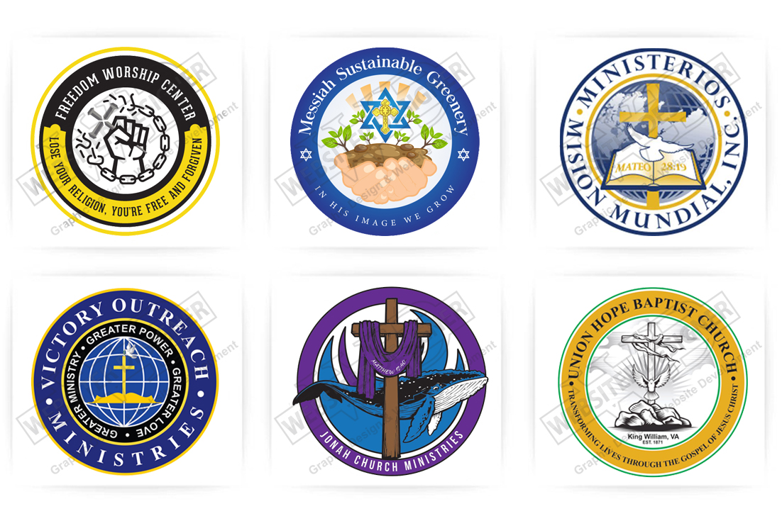 I will design 2 modern and unique church logo design