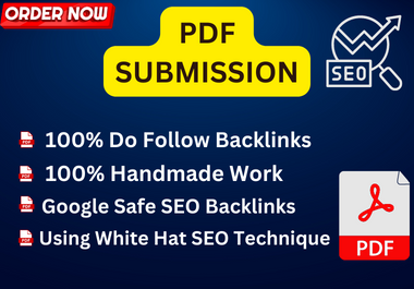 I will manually submit 100 PDF Submissions to high au...