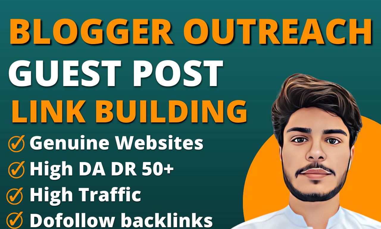 I will do SEO backlinks through blogging outreach wit...