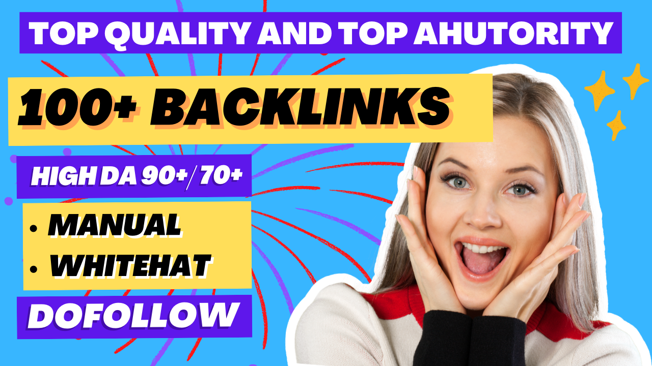 Build 100+ PREMIUM Backlinks High PA/DA TF/CF HIGH QU...