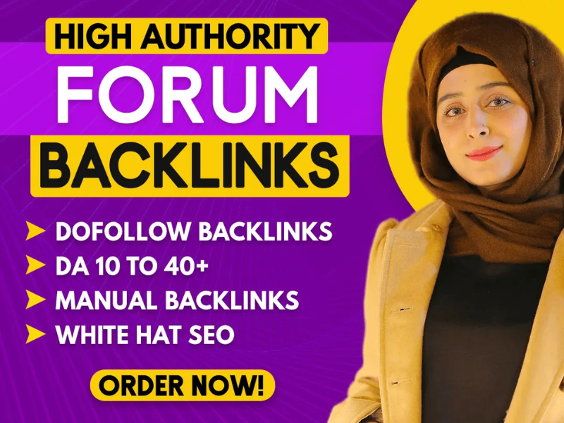 I will do 65 forum backlinks high da posting high qua...